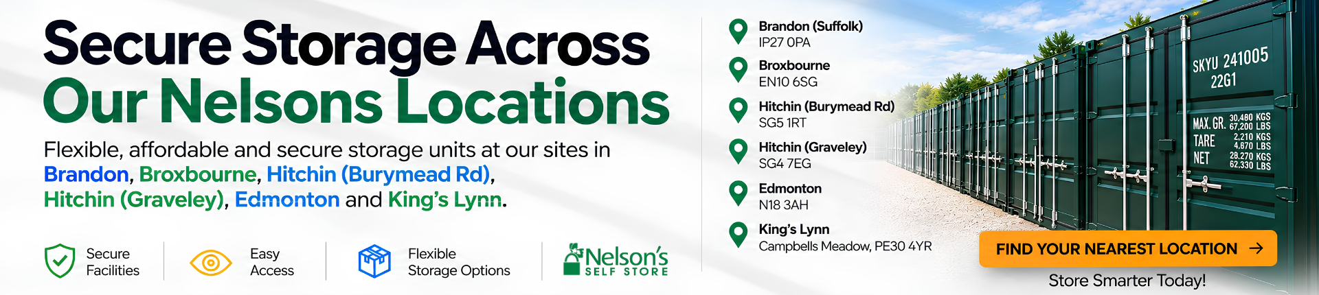Quite simply, we are passionate about providing a high quality and affordable storage service to all of our customers. We have clear and concise pricing options with no hidden extras or nasty shocks down the line and our team are always happy to find you